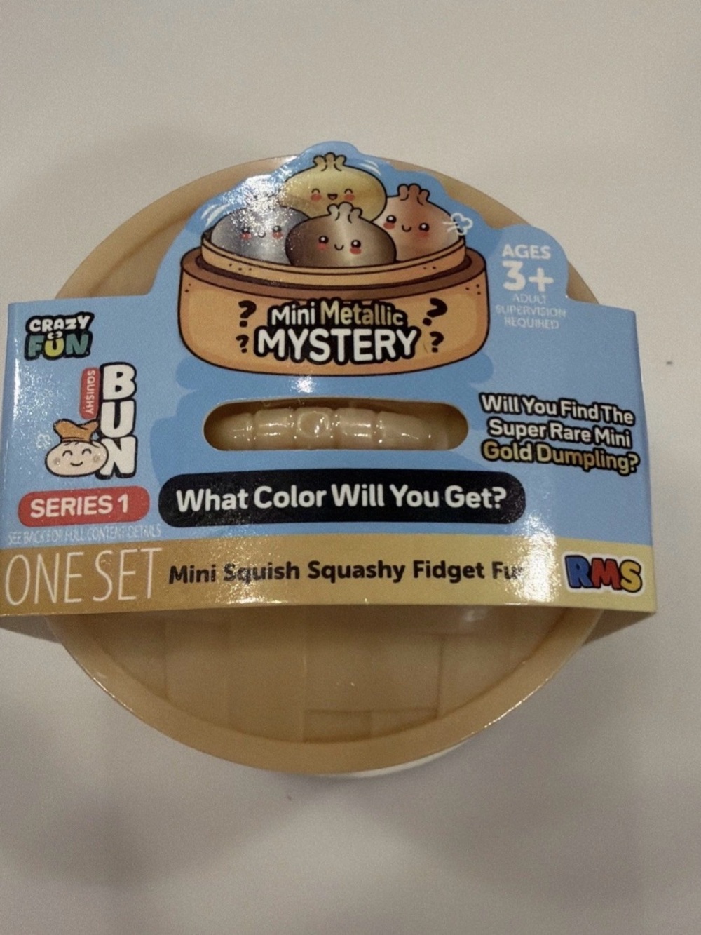 Mini Squishy Metallic Mystery Dumpling Series 1  Crazy Fun Bun RMS Viral Toy